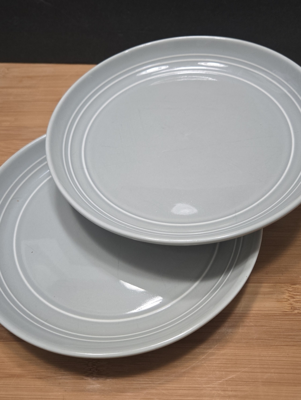 Set of 2 Westfield Stoneware Salad Plates Gray 8"